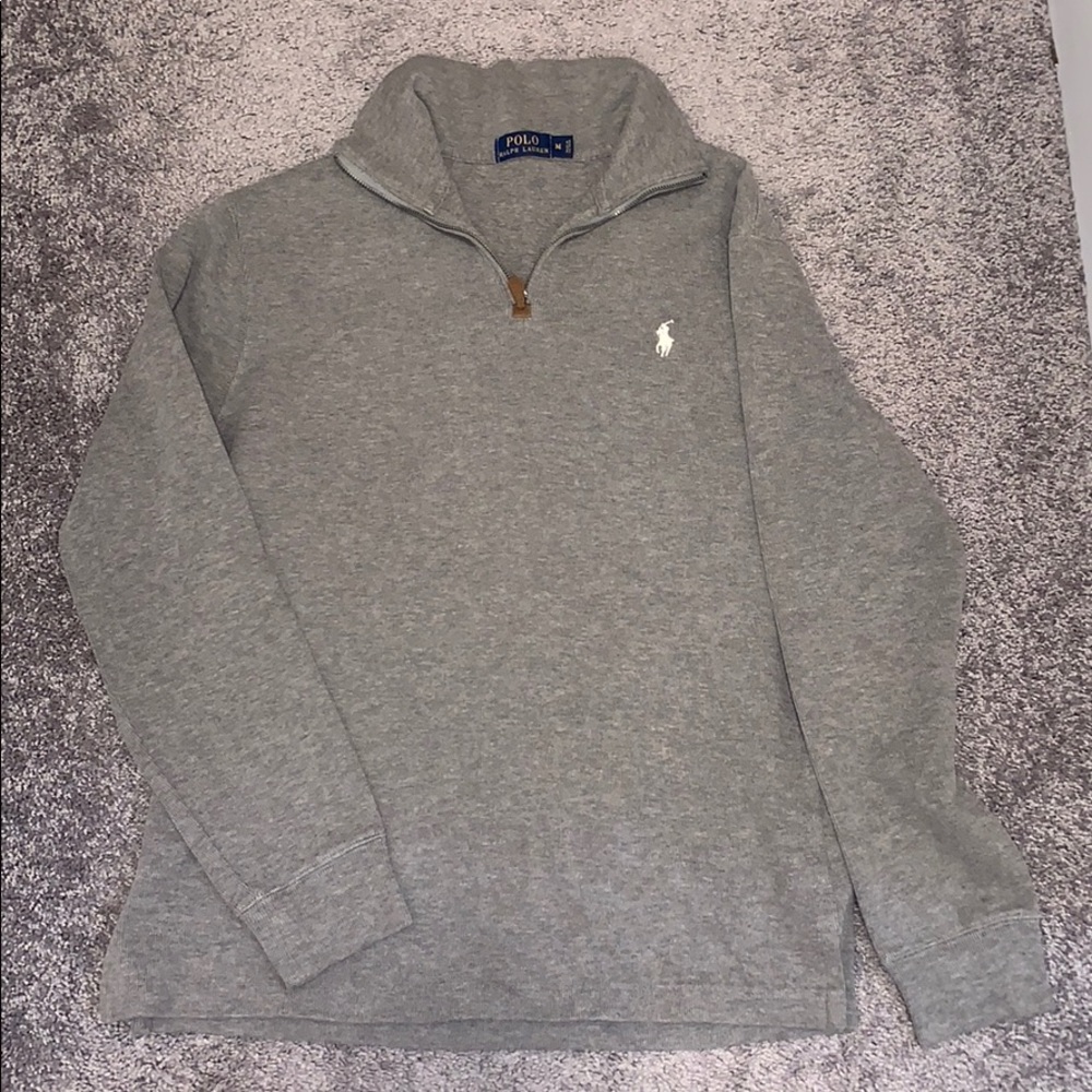 POLO 100%.  Cotton sweater in gray
